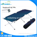 Bottom price useful aluminum beach camping bed with 600D carry bag